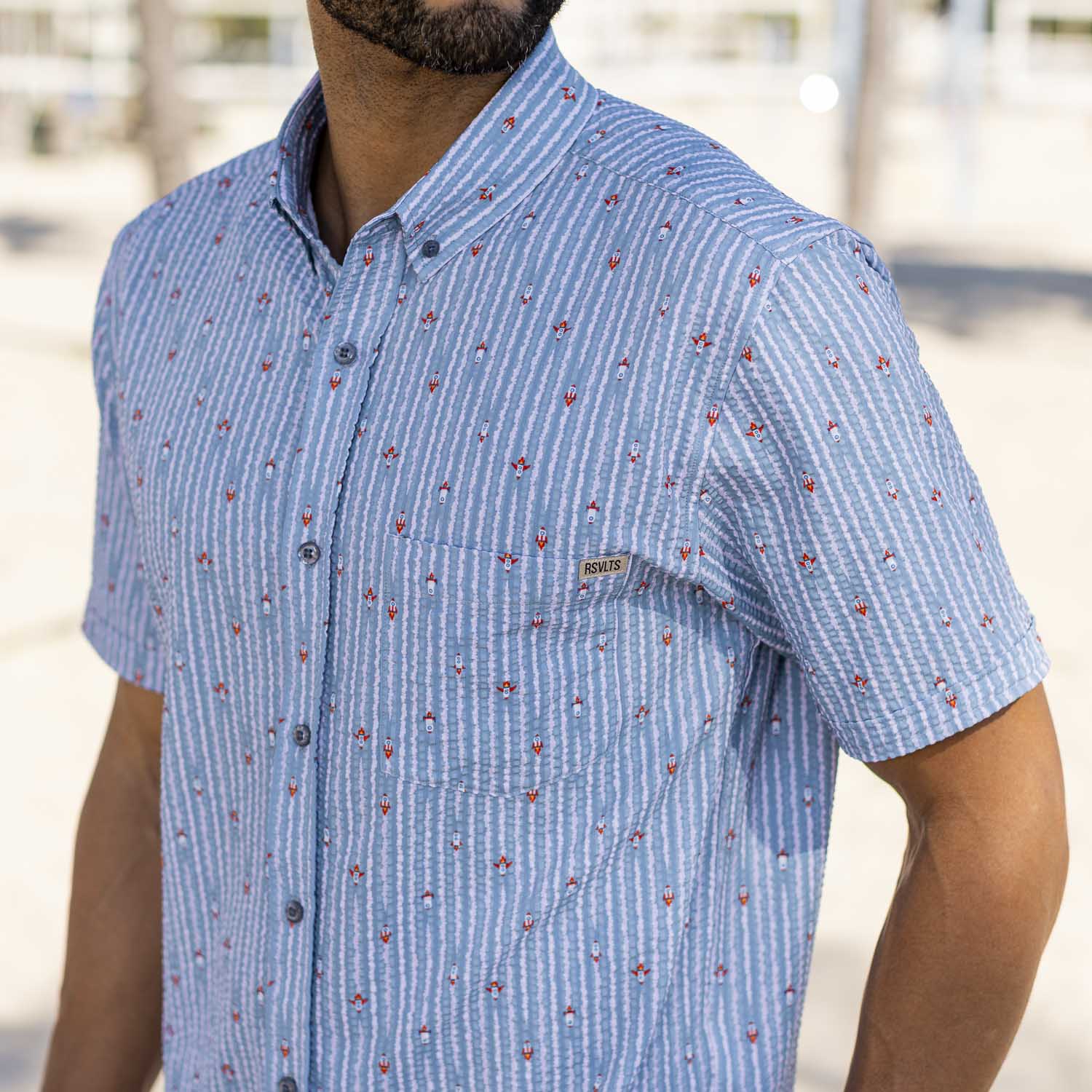 Blast Off! – Stretch Seersucker Short Sleeve Shirt