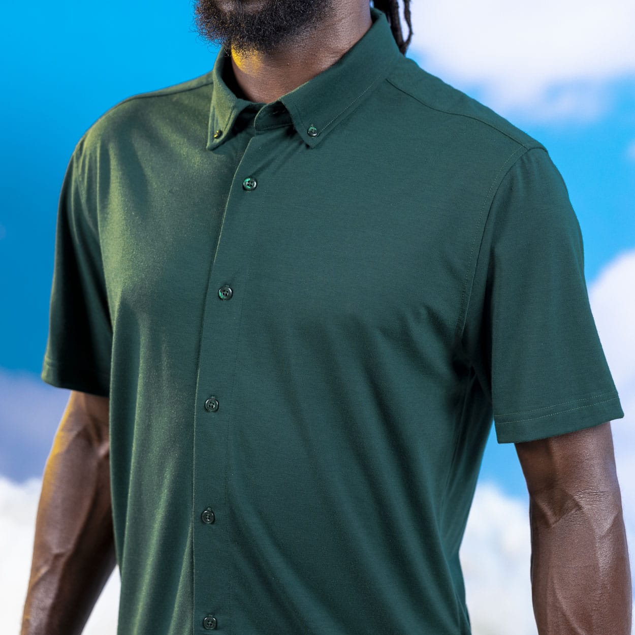 2026ss エシュペー　sp short-sleeve shirt Deep Cypress – Zephyr Short Sleeve Shirt