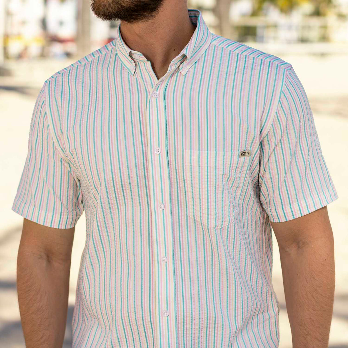 Easy Does It – Stretch Seersucker Short Sleeve Shirt Easy Does It – Stretch Seersucker Short Sleeve Shirt