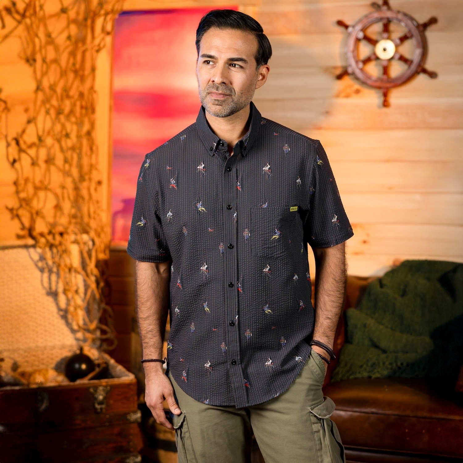 Shiver Me Timbers – Stretch Seersucker Short Sleeve Shirt