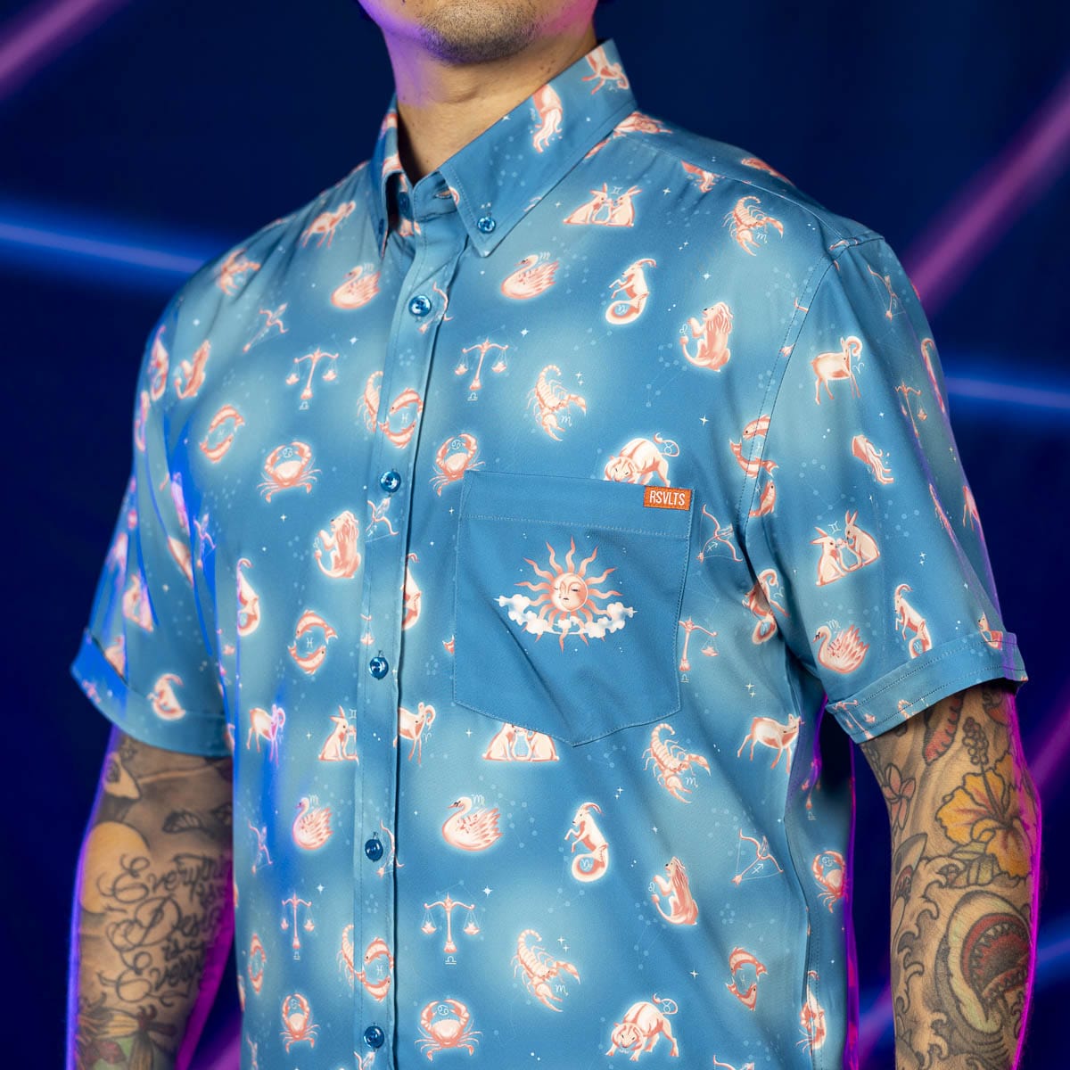 【YOURNUS】Robbie Turn-Up Shirt rsvlts-short-sleeve-shirt-star