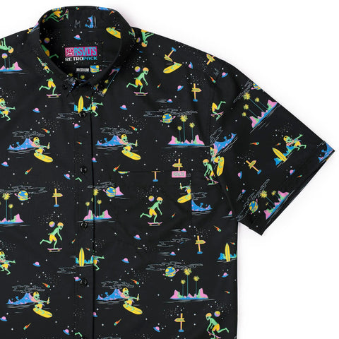 ‘90s Retro Space Beach – KUNUFLEX Short Sleeve Shirt by RSVLTS