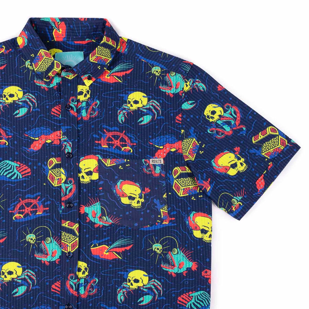 What Lies Beneath – Stretch Seersucker Short Sleeve Shirt