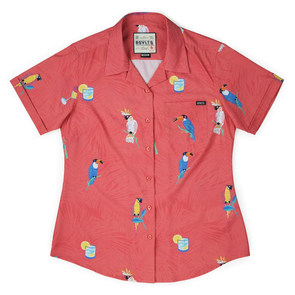 BIG Tropical Flocktails – Women's KUNUFLEX Short Sleeve Shirt