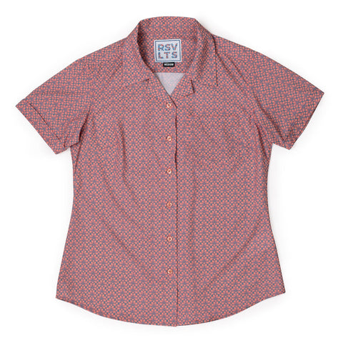 rsvlts-xs-rsvlts-womens-short-sleeve-shirt-coral-floral-womens-kunuflex-short-sleeve-shirt
