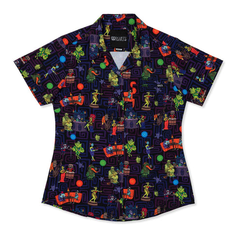 rsvlts-xs-rsvlts-womens-short-sleeve-shirt-ghouls-night-out-womens-kunuflex-short-sleeve-shirt-ghouls-night-out-womens-kunuflex-short-sleeve-shirt