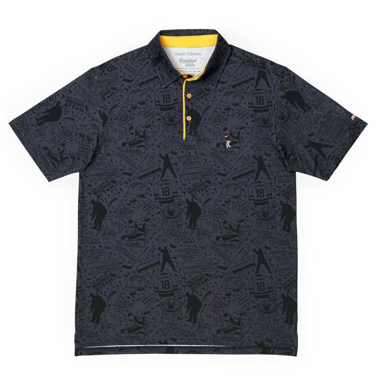 トップス 50s Pilgrim PoloShirt Pilgrim Polo Shirt Black - Pilgrim Bandits