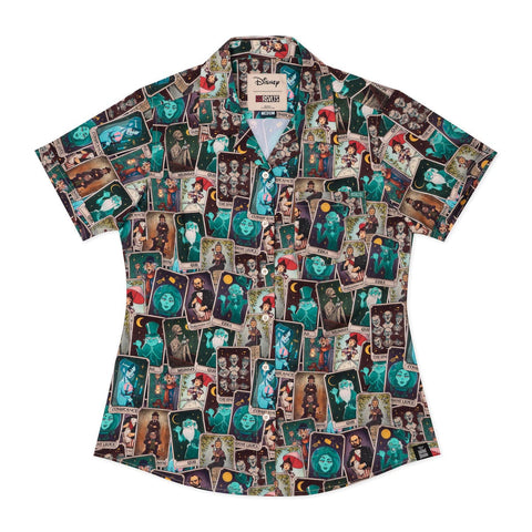 rsvlts-xs-rsvlts-haunted-mansion-tarot-cards_-womens-kunuflex-short-sleeve-shirt-haunted-mansion-tarot-cards_-womens-kunuflex-short-sleeve-shirt
