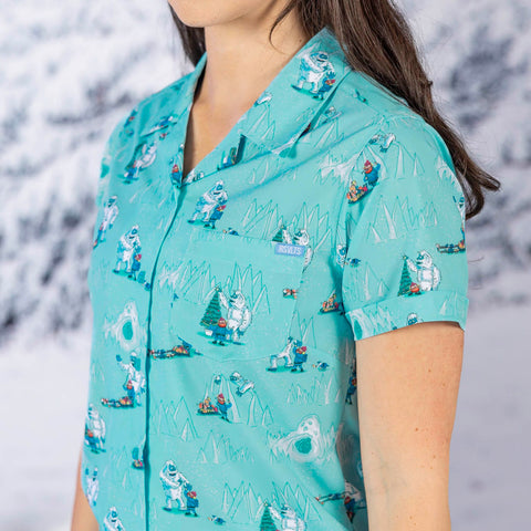 rsvlts-rudolph-womens-short-sleeve-shirt-rudolph-the-red-nosed-reindeer-bumbles-bounce-womens-kunuflex-short-sleeve-shirt-rudolph-the-red-nosed-reindeer-bumbles-bounce-womens-kunuflex-short-sleeve-shirt