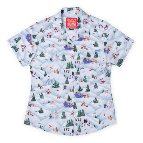rsvlts-rudolph-womens-short-sleeve-shirt-rudolph-the-red-nosed-reindeer-stop-motion-wonderland-womens-kunuflex-short-sleeve-shirt-rudolph-the-red-nosed-reindeer-stop-motion-wonderland-womens-kunuflex-short-sleeve-shirt