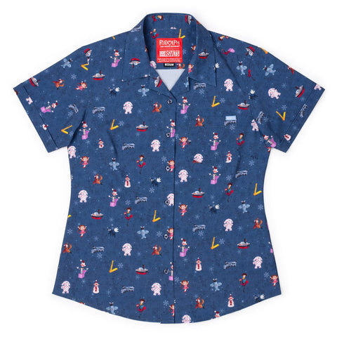rsvlts-xs-rudolph-womens-short-sleeve-shirt-rudolph-the-red-nosed-reindeer-merry-misfits-womens-kunuflex-short-sleeve-shirt-rudolph-the-red-nosed-reindeer-merry-misfits-womens-kunuflex-short-sleeve-shirt
