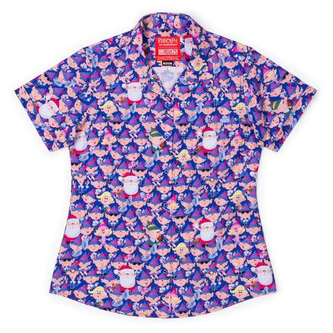 rsvlts-xs-rudolph-womens-short-sleeve-shirt-rudolph-the-red-nosed-reindeer-we-are-santa-s-elves-womens-kunuflex-short-sleeve-shirt-rudolph-the-red-nosed-reindeer-we-are-santa-s-elves-womens-kunuflex-short-sleeve-shirt