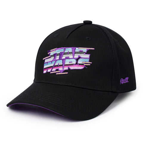 rsvlts-star-wars-hat-star-wars-synthwave-logo-5-panel-curved-brim-hat-star-wars-synthwave-logo-5-panel-curved-brim-hat