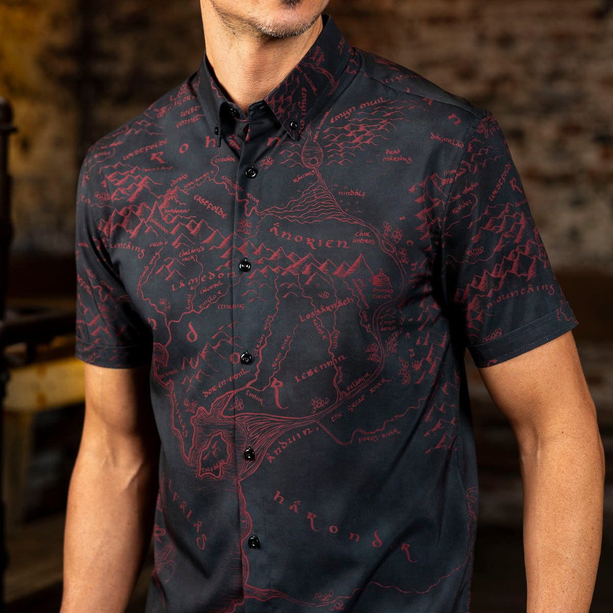 lord of the rings dress shirt The Lord Of The Rings Fellowship Woven Button-Up Our Universe Exclusive