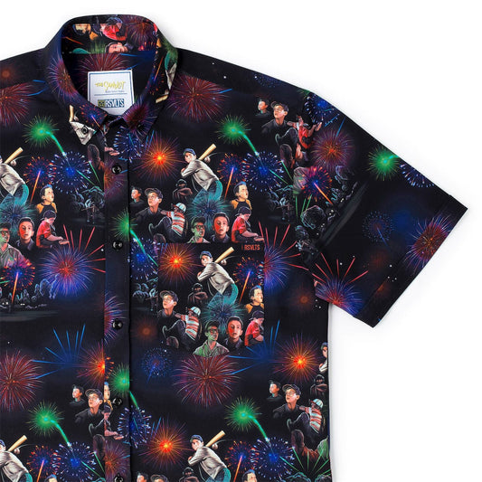 RSVLTS XS The Sandlot Short Sleeve Shirt The Sandlot "Night Game" – KUNUFLEX Short Sleeve Shirt The Sandlot "Night Game" – KUNUFLEX Short Sleeve Shirt