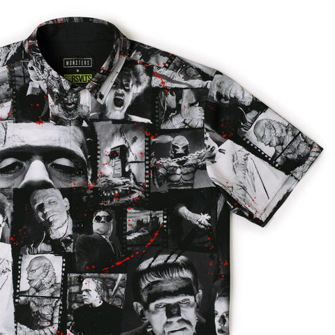 universal monsters button up shirt Universal Monsters Stars of the Silver Scream – KUNUFLEX Short Sleeve Shirt by RSVLTS