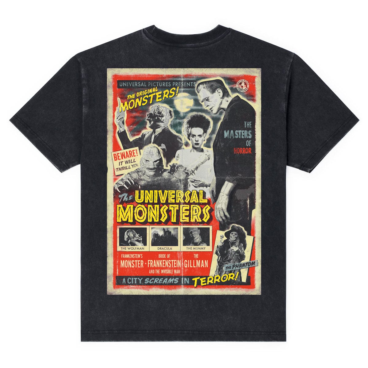 universal monsters shirts Universal Monsters Masters of Horror – Vintage Crewneck Tee by RSVLTS