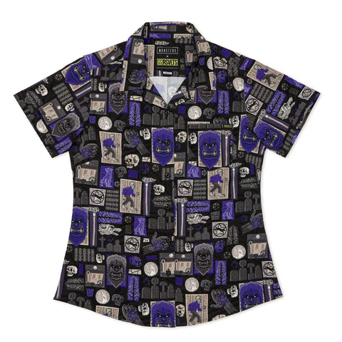 rsvlts-xs-universal-monsters-womens-short-sleeve-shirt-universal-monsters-wolf-mans-tiki-howliday-womens-kunuflex-short-sleeve-shirt-universal-monsters-wolf-mans-tiki-howliday-womens-kunuflex-short-sleeve-shirt
