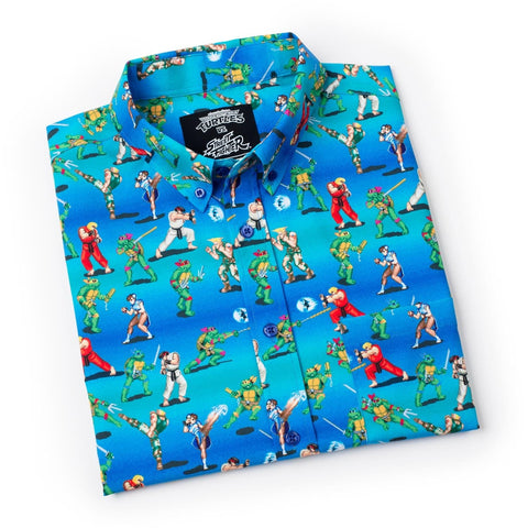 rsvlts-capcom-paramount-teenage-mutant-ninja-turtles-vs-street-fighter-battle-of-the-bits-kunuflex-short-sleeve-shirt