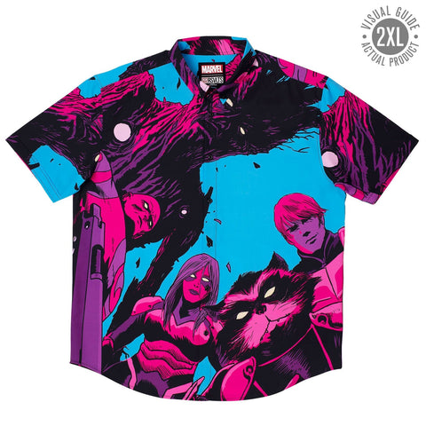 rsvlts-2xl-marvel-short-sleeve-shirt-guardians-of-the-galaxy-bout-to-drop-an-awesome-mix-kunuflex-short-sleeve-shirt