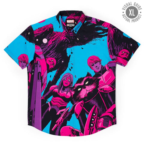 rsvlts-xl-marvel-short-sleeve-shirt-guardians-of-the-galaxy-bout-to-drop-an-awesome-mix-kunuflex-short-sleeve-shirt