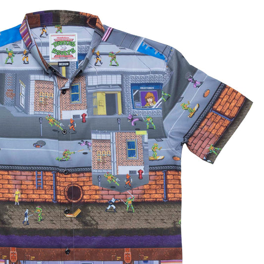 RSVLTS Nickelodeon Short Sleeve Shirt Teenage Mutant Ninja Turtles "Button Mashers" – KUNUFLEX Short Sleeve Shirt