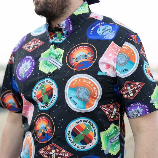 RSVLTS Rick and Morty Short Sleeve Shirt Rick and Morty "Touricks Attraction" – KUNUFLEX Short Sleeve Shirt