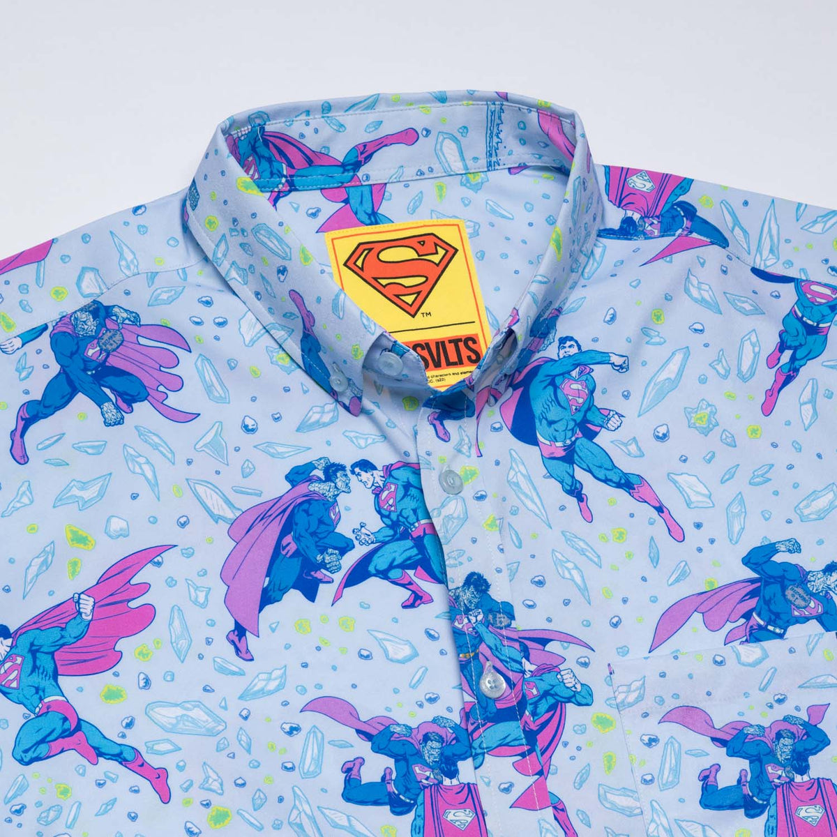 superman dress shirts Superman Superman vs. Bizarro – KUNUFLEX Short Sleeve Shirt by RSVLTS