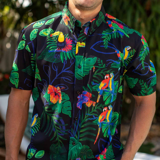 RSVLTS RSVLTS Short Sleeve Shirt Two Tickets To Parrotise – KUNUFLEX Short Sleeve Shirt