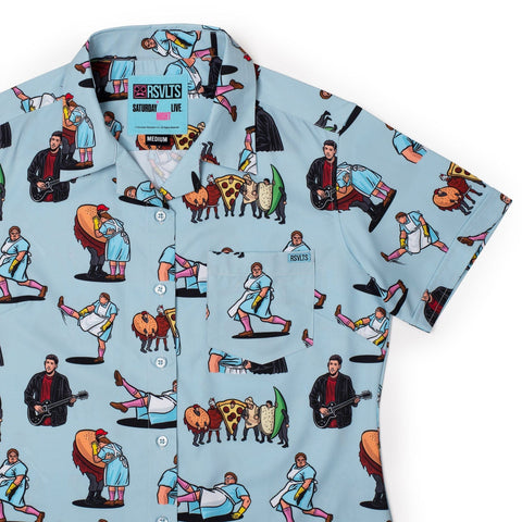 rsvlts-saturday-night-live-womens-short-sleeve-shirt-saturday-night-live-lunch-lady-land-womens-kunuflex-short-sleeve-shirt-presale