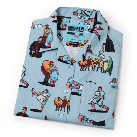 rsvlts-saturday-night-live-womens-short-sleeve-shirt-saturday-night-live-lunch-lady-land-womens-kunuflex-short-sleeve-shirt-presale